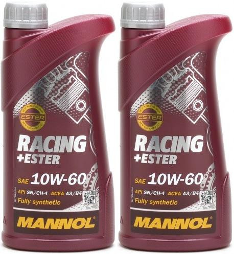 MANNOL Racing+Ester 10W-60 Motoröl 2x 1l = 2 Liter