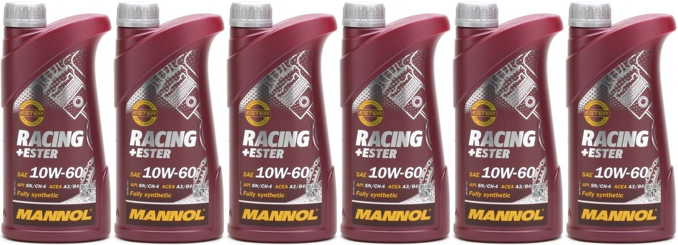 MANNOL Racing+Ester 10W-60 Motoröl 6x 1l = 6 Liter
