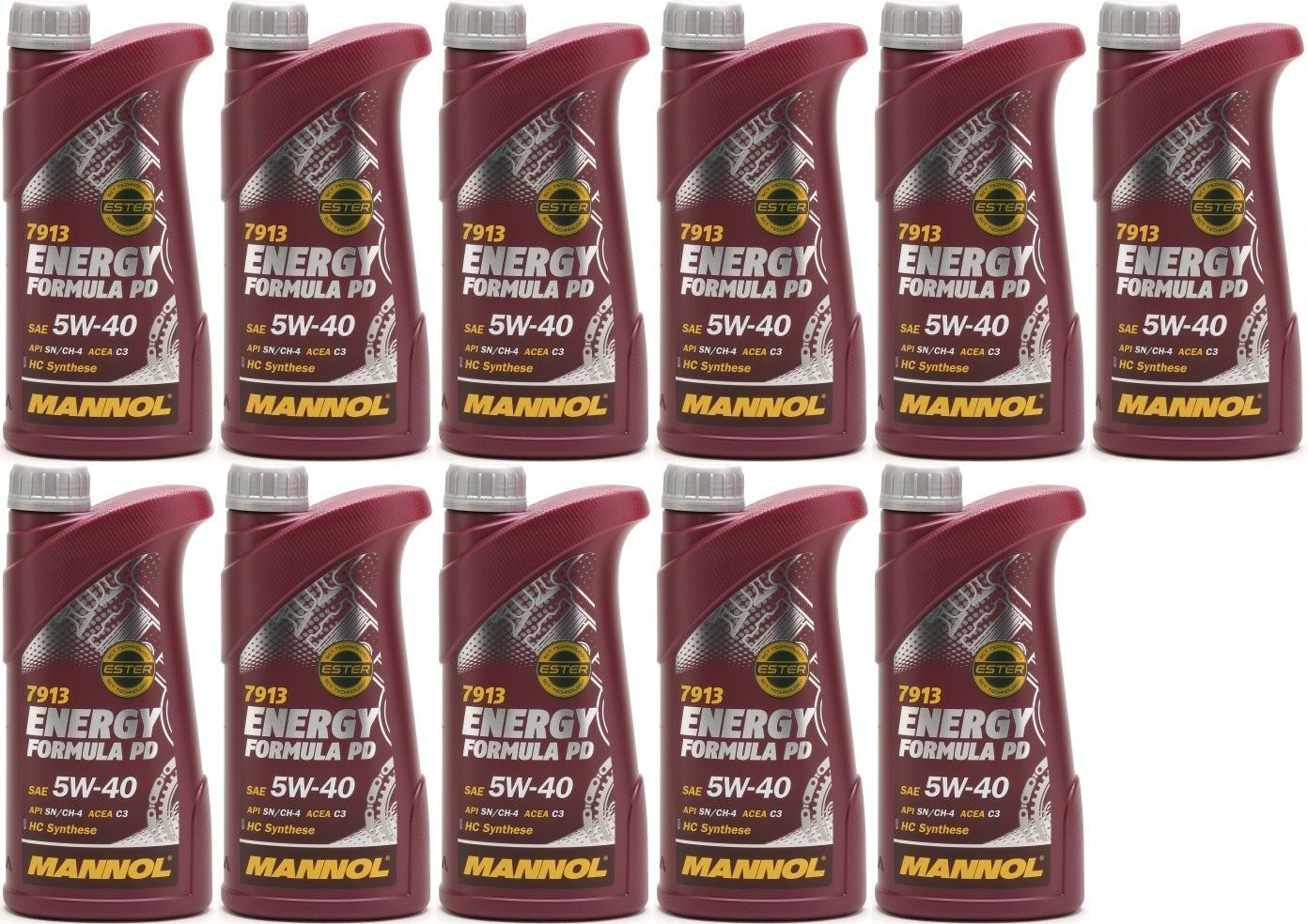 MANNOL Energy Formula PD 5W-40 Motoröl 11x 1l = 11 Liter