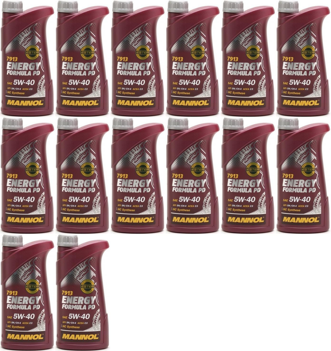 MANNOL Energy Formula PD 5W-40 Motoröl 14x 1l = 14 Liter