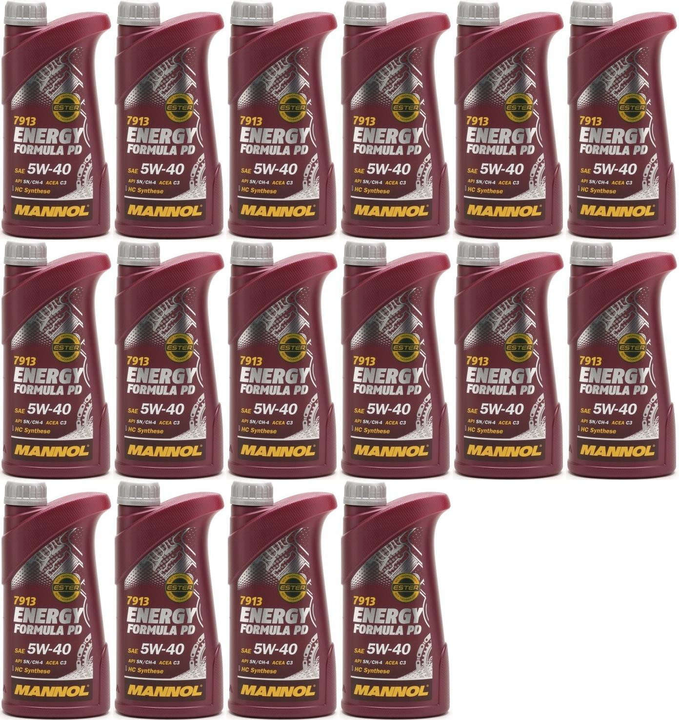 MANNOL Energy Formula PD 5W-40 Motoröl 16x 1l = 16 Liter