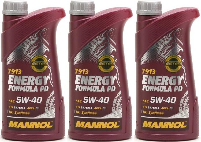 MANNOL Energy Formula PD 5W-40 Motoröl 3x 1l = 3 Liter