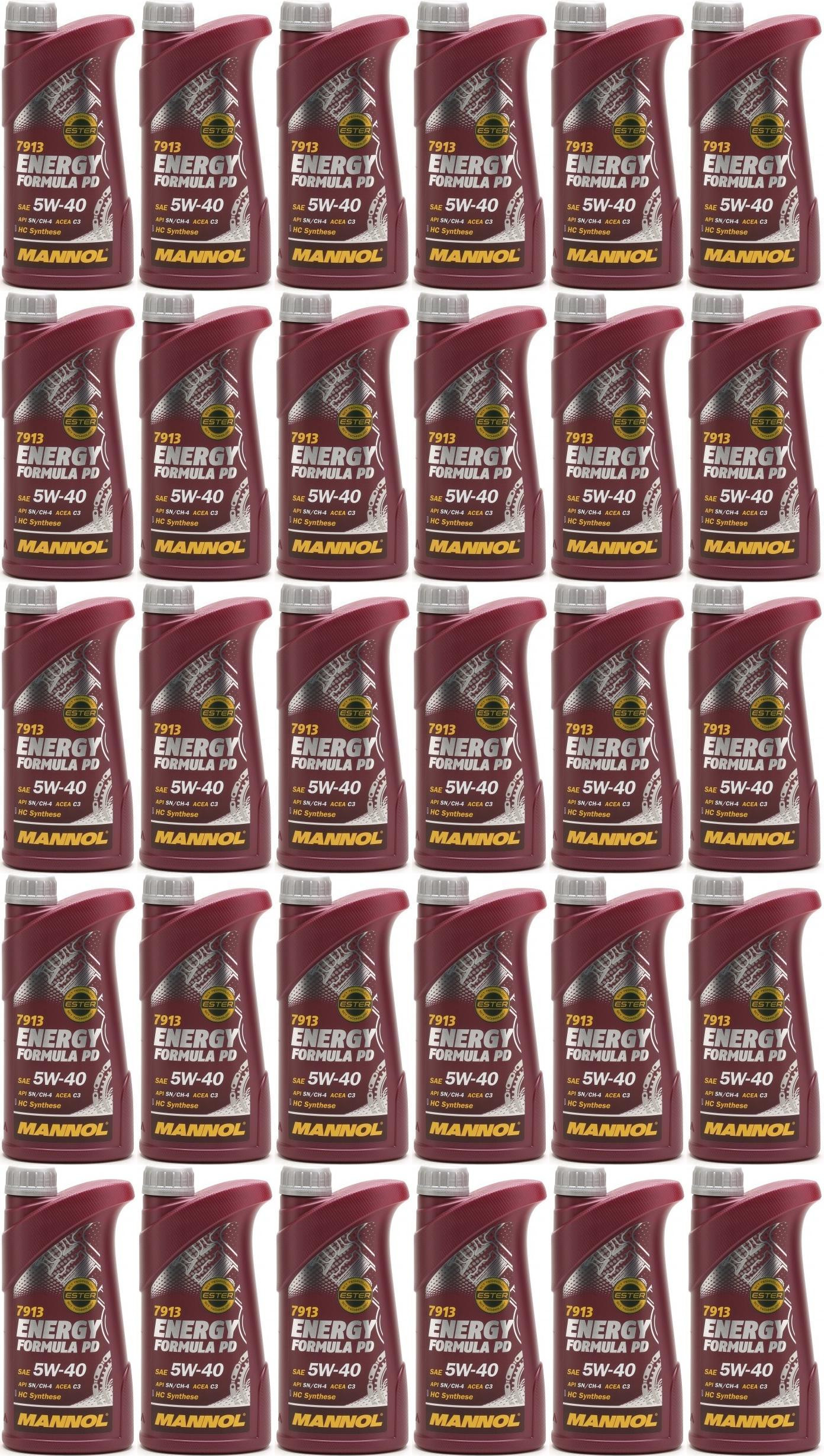 MANNOL Energy Formula PD 5W-40 Motoröl 30x 1l = 30 Liter