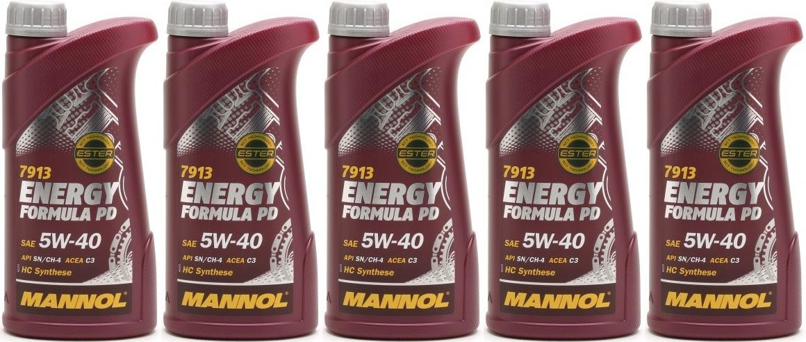 MANNOL Energy Formula PD 5W-40 Motoröl 5x 1l = 5 Liter
