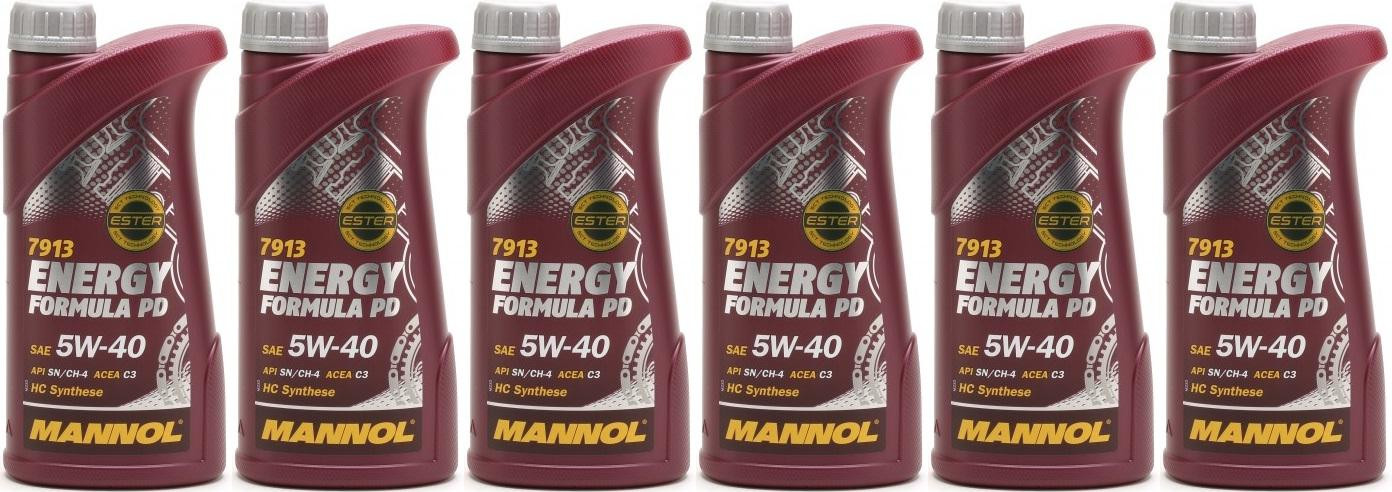 MANNOL Energy Formula PD 5W-40 Motoröl 6x 1l = 6 Liter