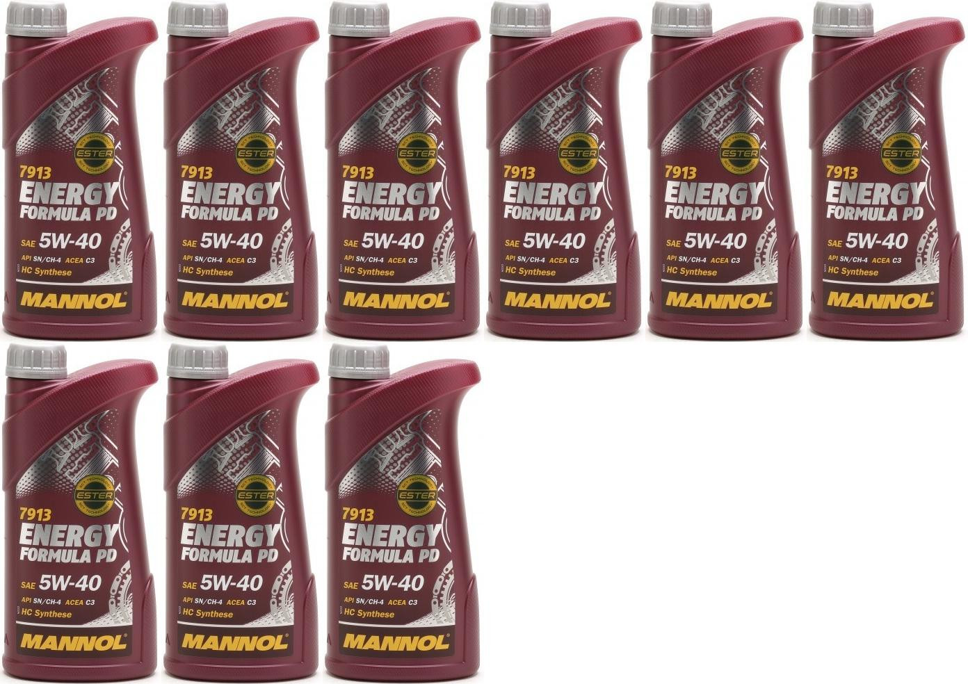 MANNOL Energy Formula PD 5W-40 Motoröl 9x 1l = 9 Liter