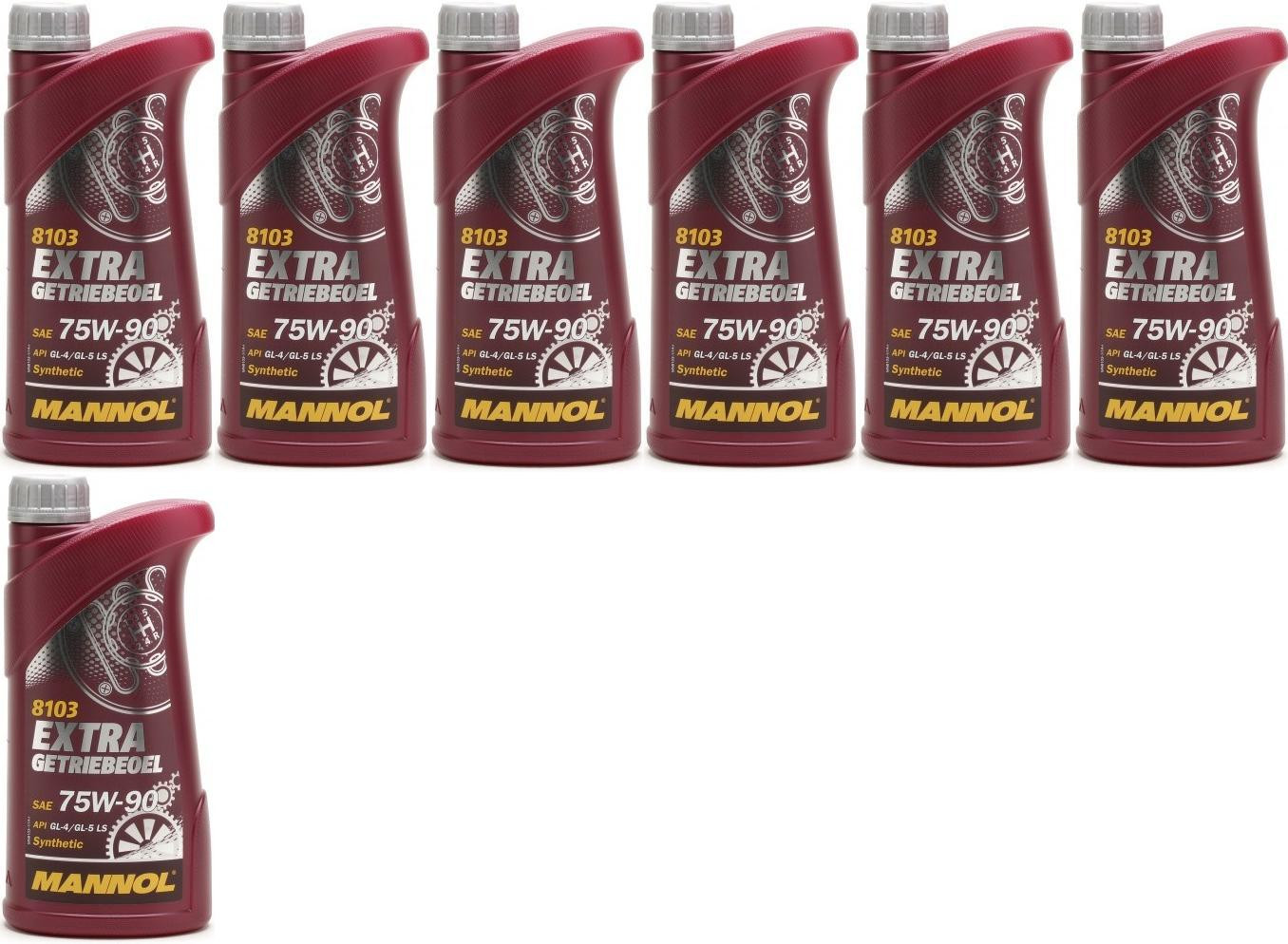 MANNOL Extra Getriebeoel 75W-90 API GL 4/GL 5 LS 7x 1l = 7 Liter