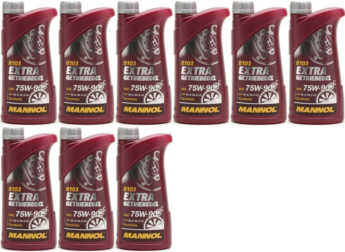 MANNOL Extra Getriebeoel 75W-90 API GL 4/GL 5 LS 9x 1l = 9 Liter