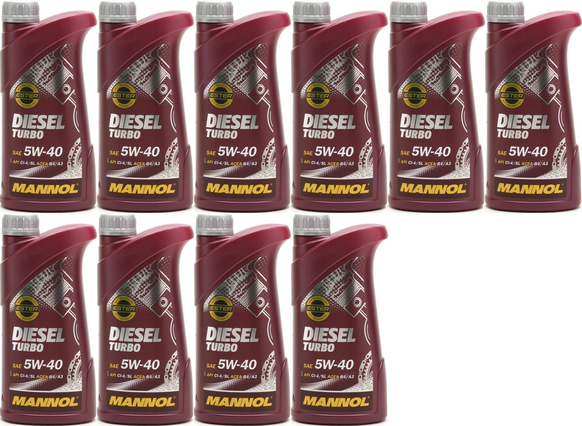 MANNOL Diesel Turbo 5W-40 Motoröl 10x 1l = 10 Liter