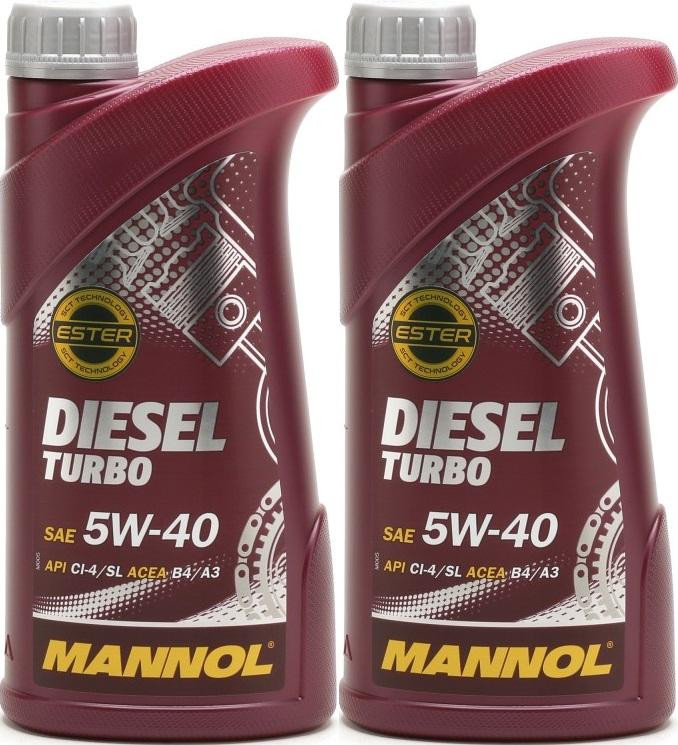 MANNOL Diesel Turbo 5W-40 Motoröl 2x 1l = 2 Liter