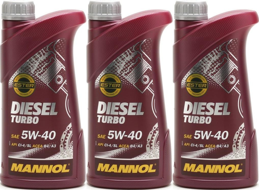 MANNOL Diesel Turbo 5W-40 Motoröl 3x 1l = 3 Liter