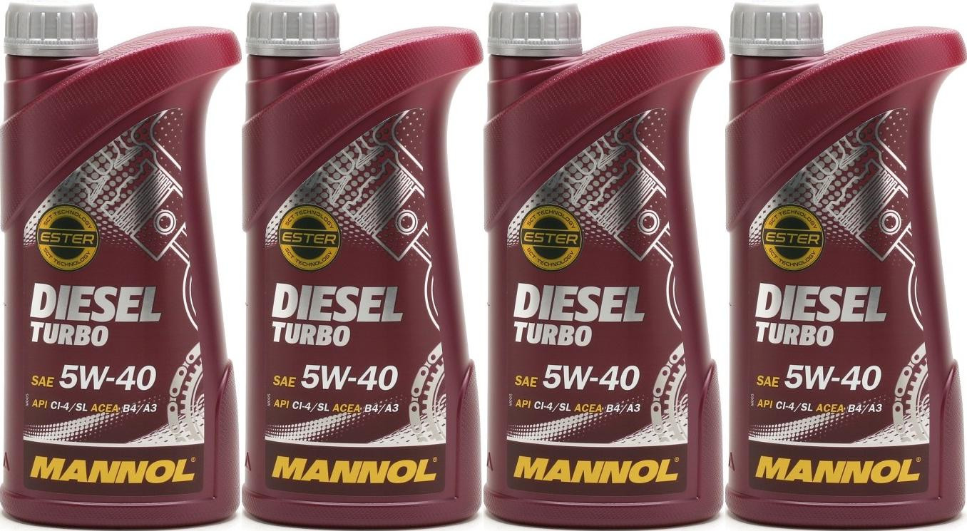 MANNOL Diesel Turbo 5W-40 Motoröl 4x 1l = 4 Liter