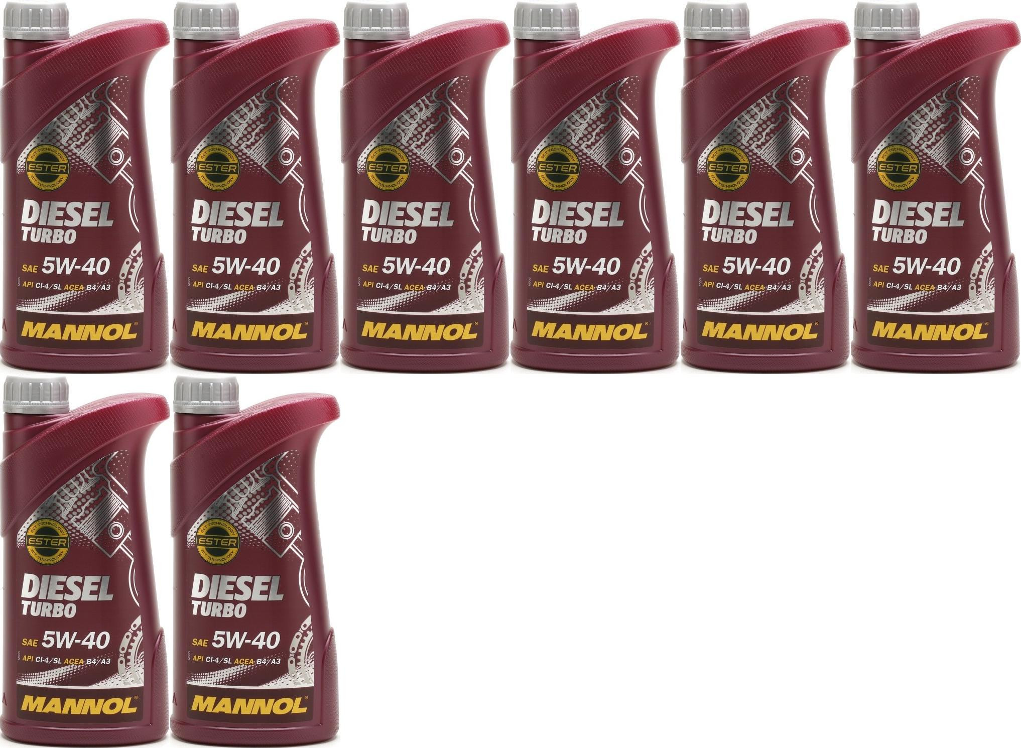 MANNOL Diesel Turbo 5W-40 Motoröl 8x 1l = 8 Liter