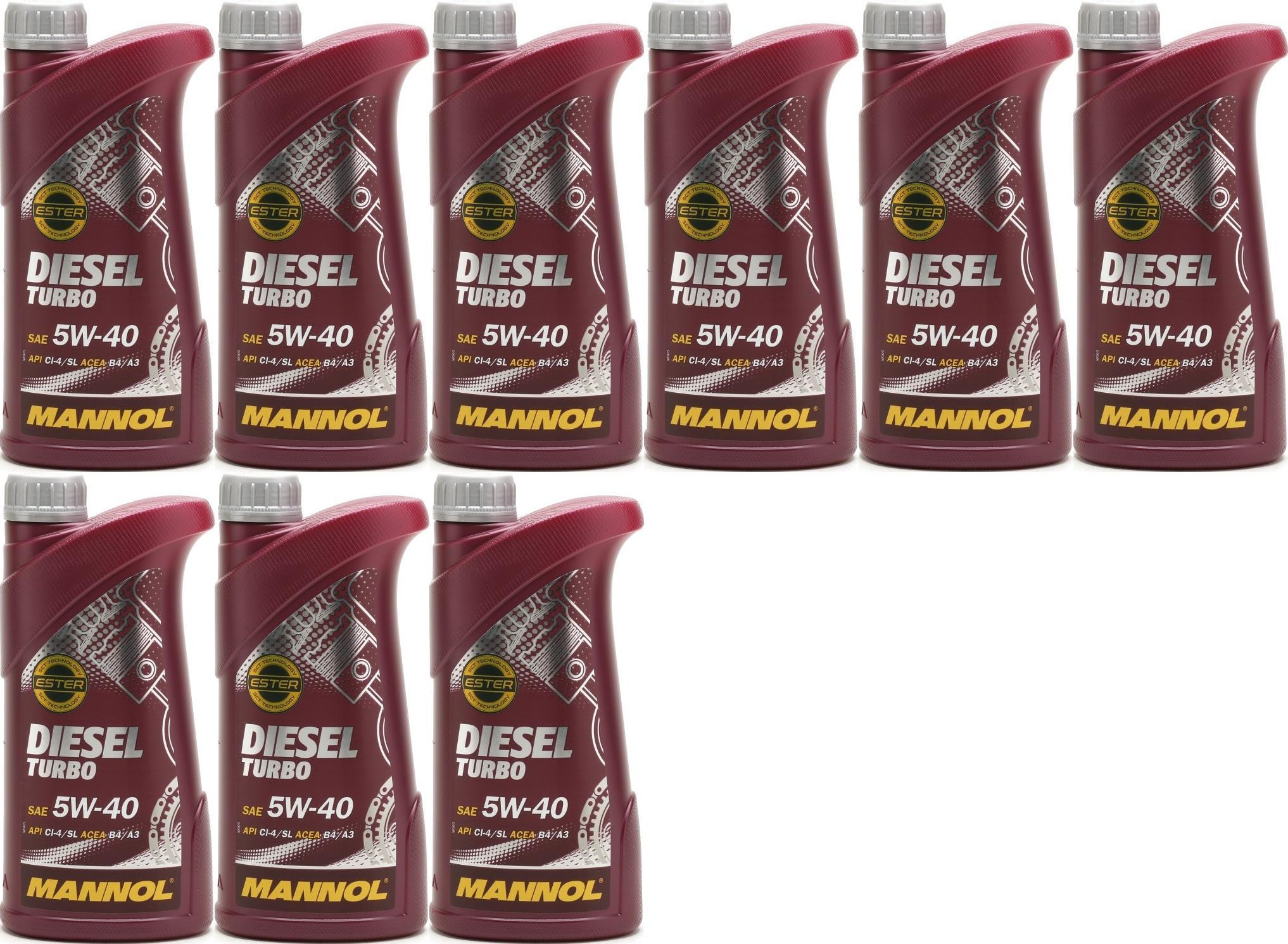 MANNOL Diesel Turbo 5W-40 Motoröl 9x 1l = 9 Liter