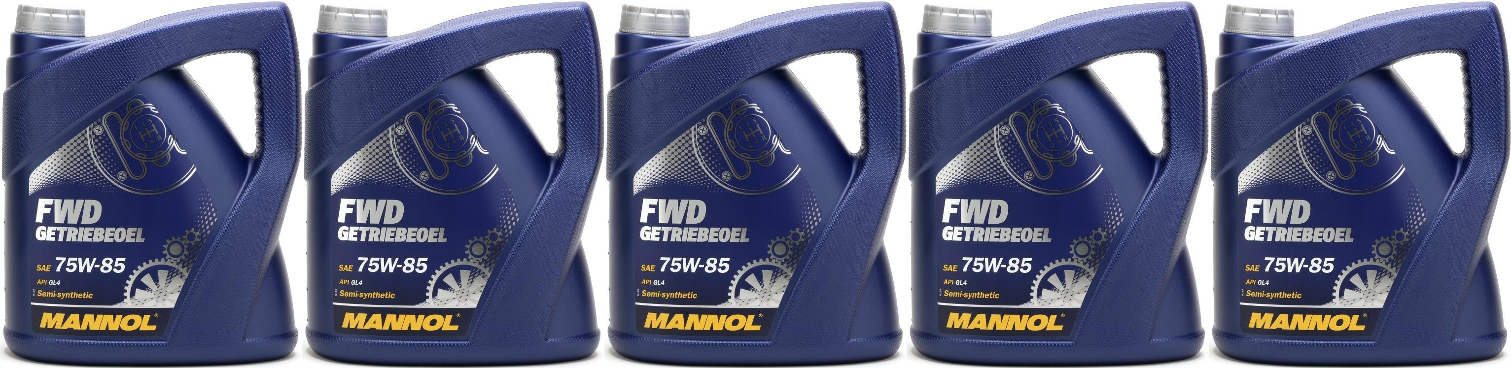 MANNOL FWD Getriebeöl 75W-85 API GL 4 5x 4l = 20 Liter