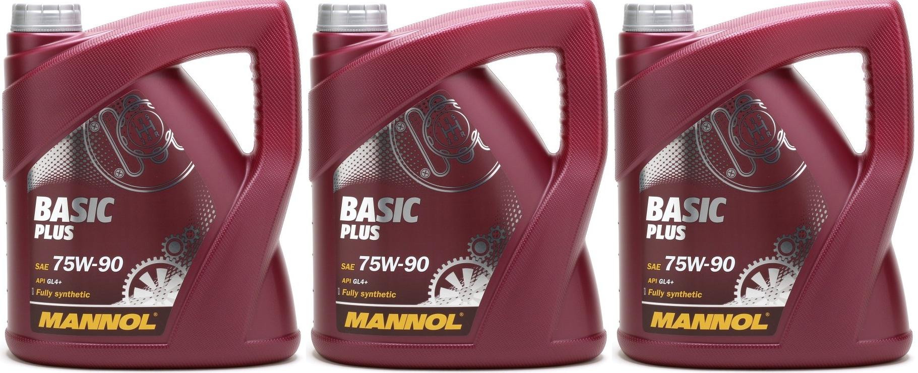 MANNOL Basic Plus 75W-90 API GL 4+ 3x 4l = 12 Liter