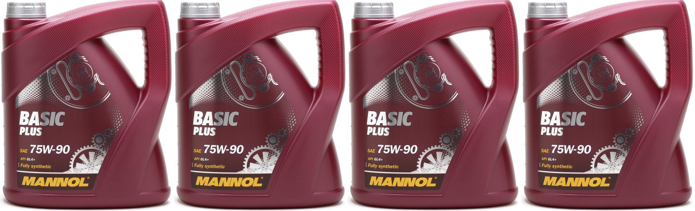 MANNOL Basic Plus 75W-90 API GL 4+ 4x 4l = 16 Liter