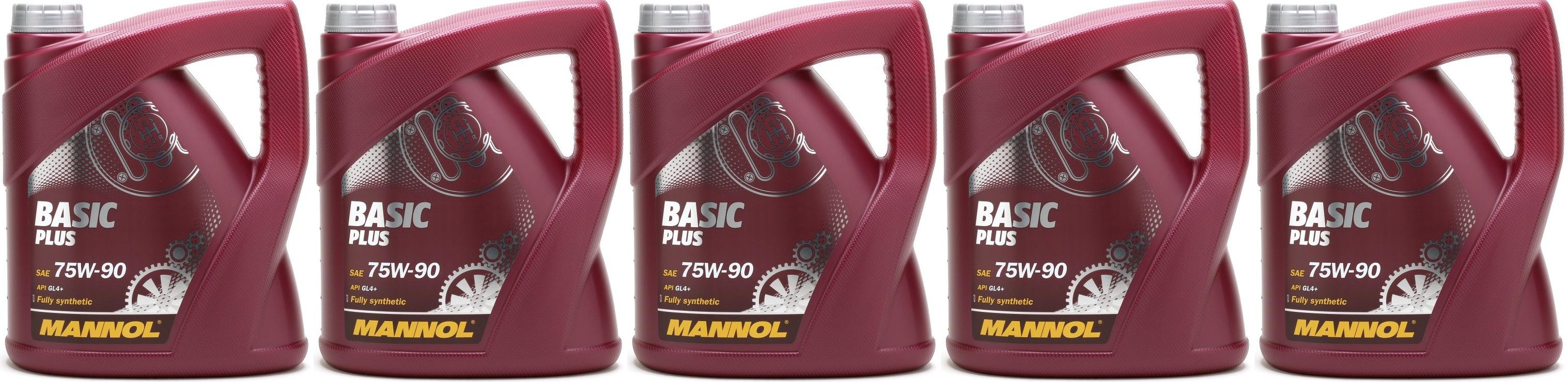 MANNOL Basic Plus 75W-90 API GL 4+ 5x 4l = 20 Liter