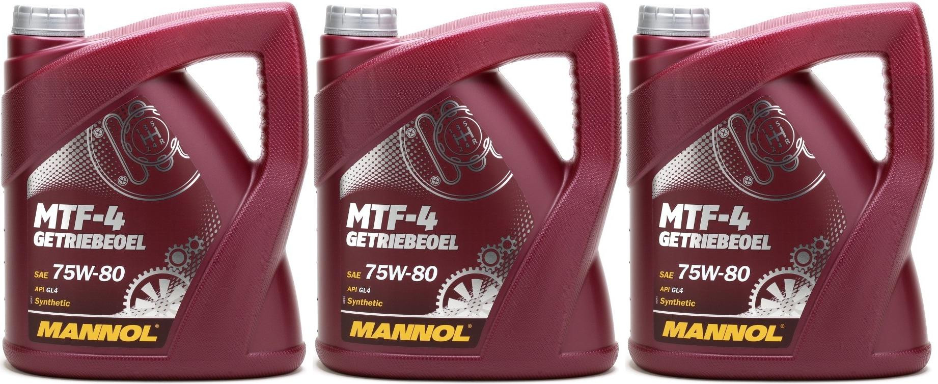 MANNOL MTF-4 Getriebeoel 75W-80 API GL-4 3x 4l = 12 Liter