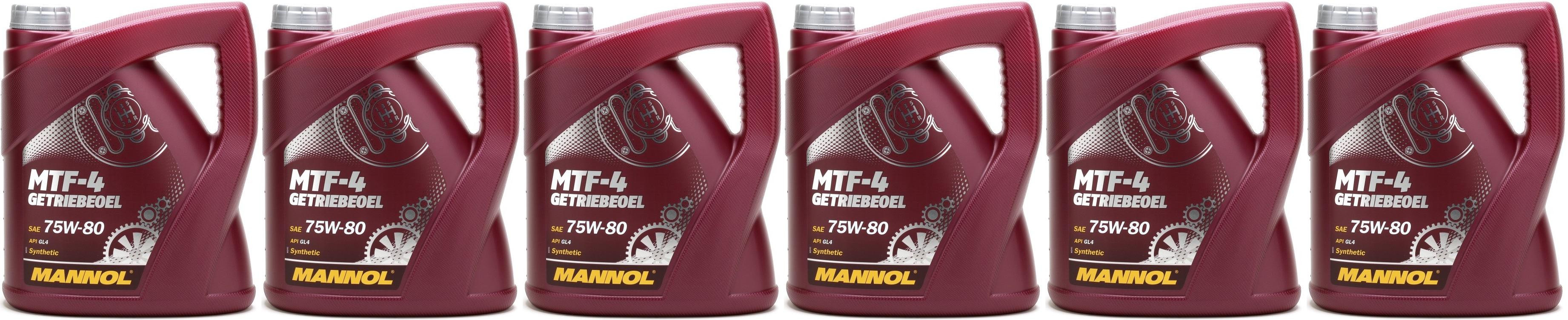 MANNOL MTF-4 Getriebeoel 75W-80 API GL-4 6x 4l = 24 Liter