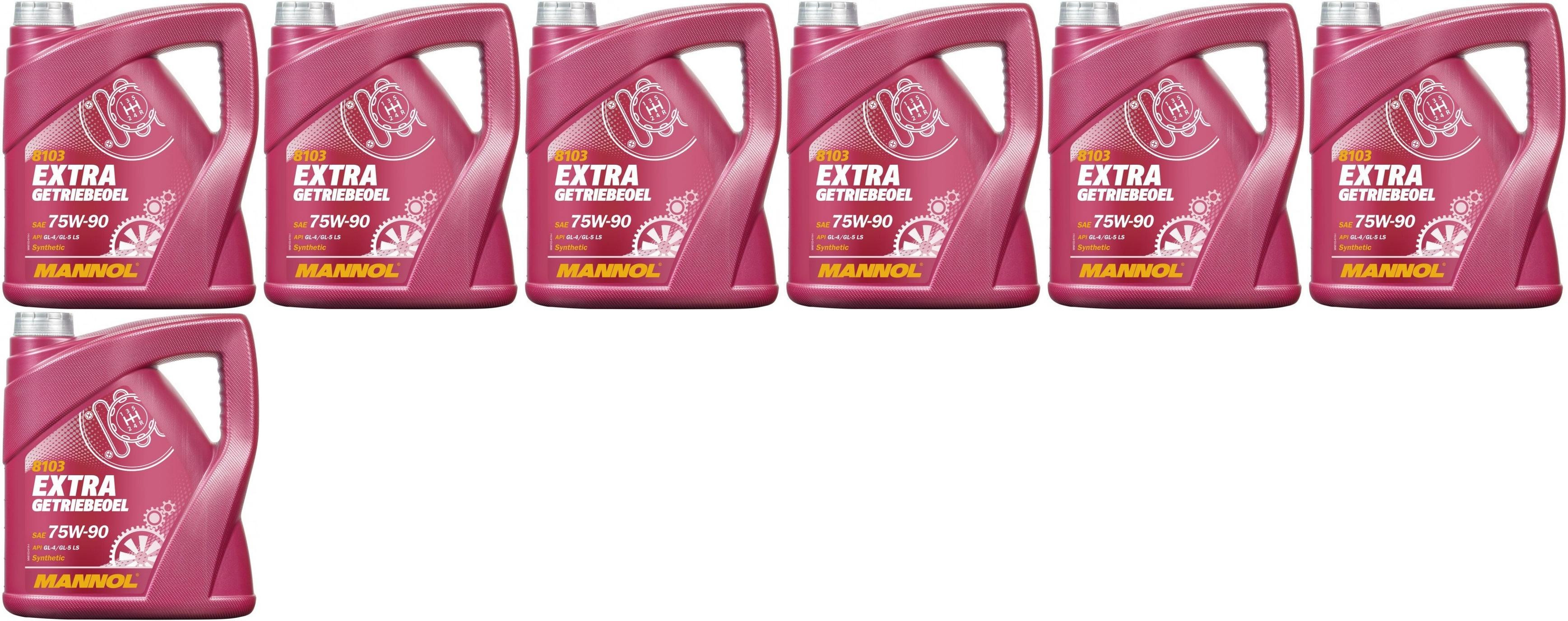 MANNOL Extra Getriebeoel 75W-90 API GL 4/GL 5 LS 7x 4l = 28 Liter