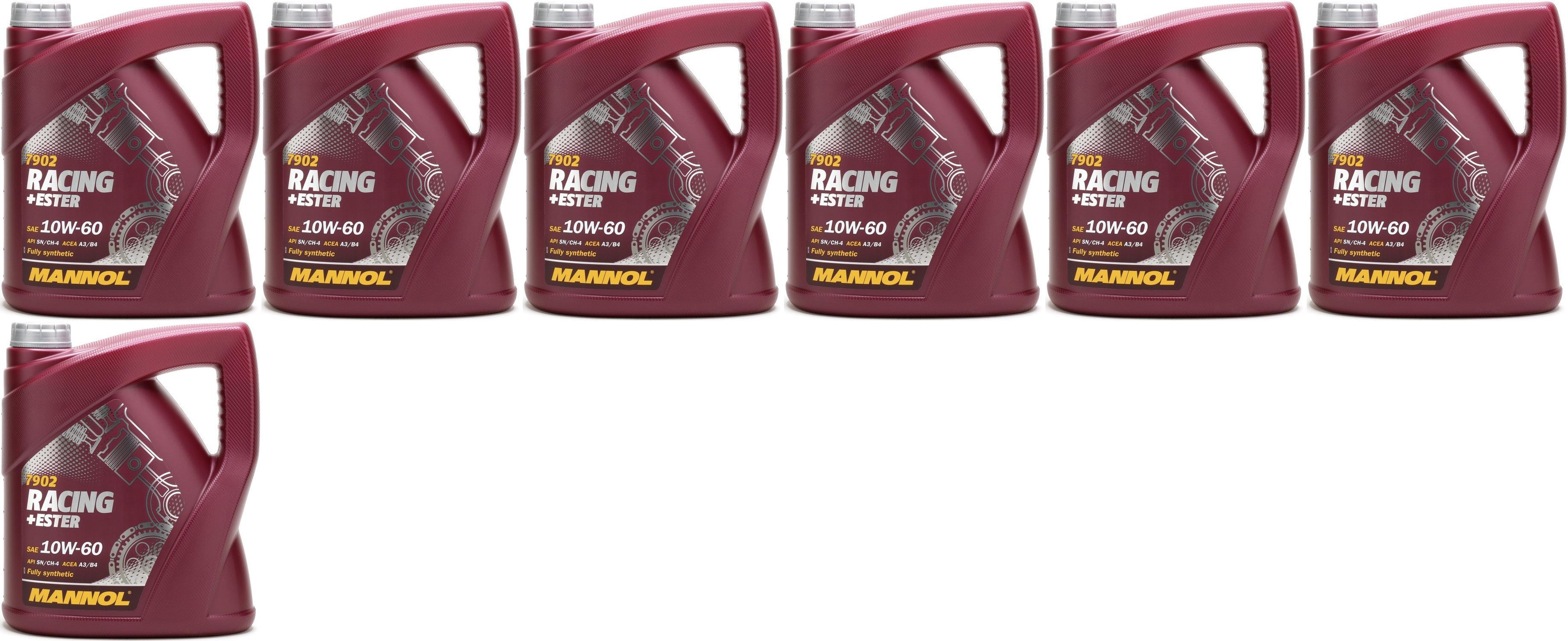 MANNOL Racing+Ester 10W-60 Motoröl 7x 4l = 28 Liter