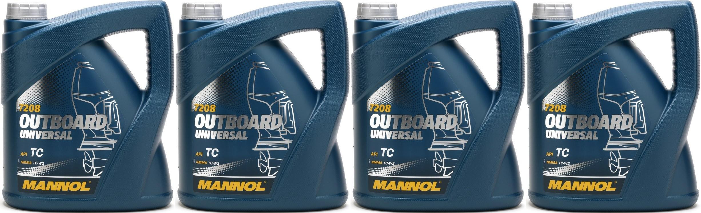MANNOL Outboard Universal TCW2 Motoröl 4x 4l = 16 Liter