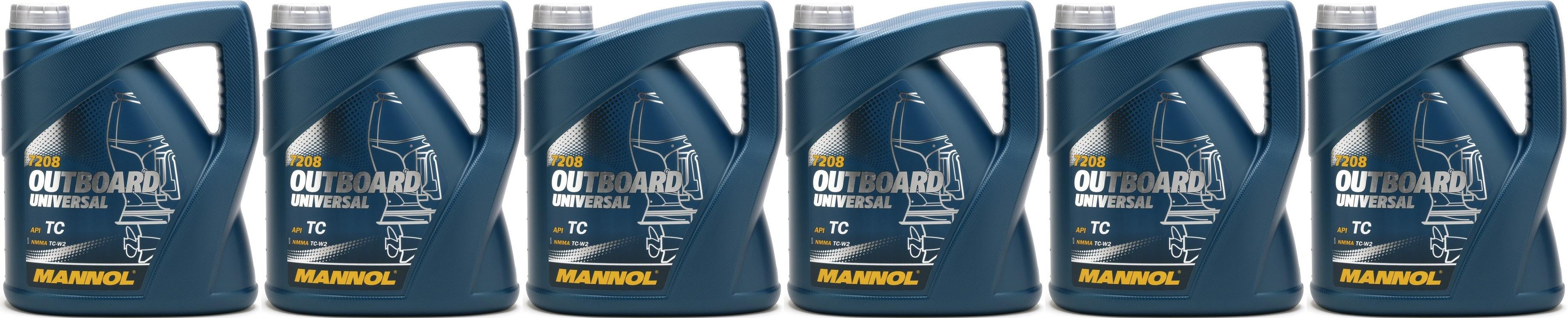 MANNOL Outboard Universal TCW2 Motoröl 6x 4l = 24 Liter