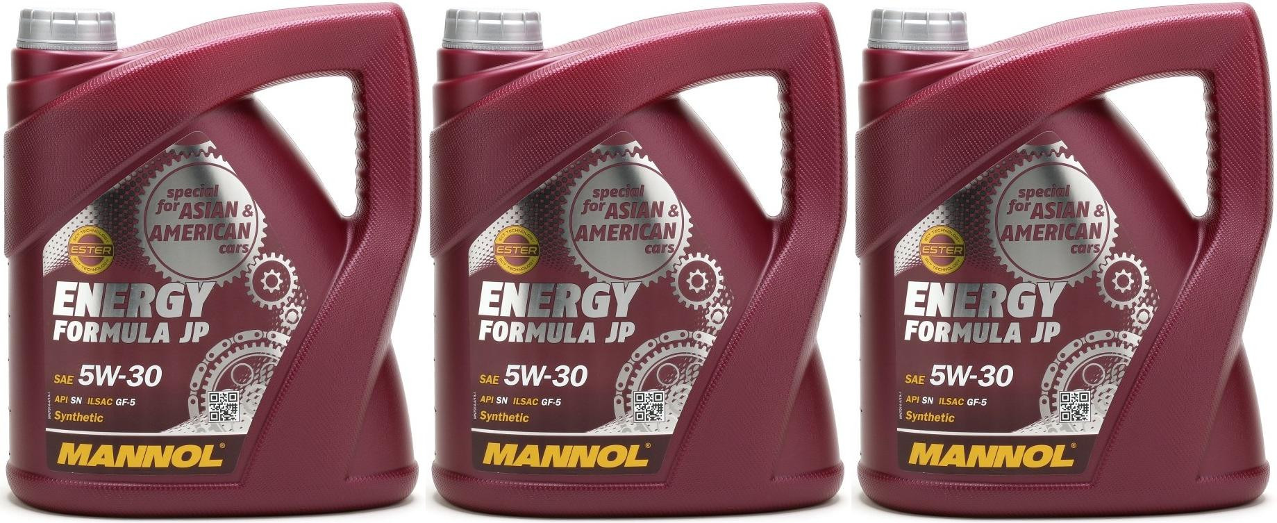 MANNOL Energy Formula JP 5W-30 Motoröl 3x 4l = 12 Liter