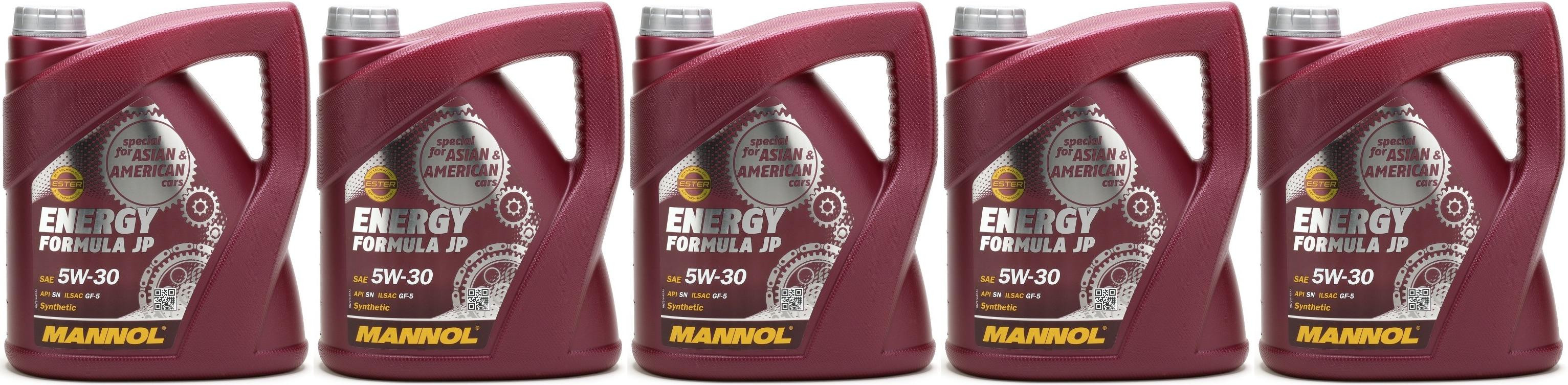 MANNOL Energy Formula JP 5W-30 Motoröl 5x 4l = 20 Liter