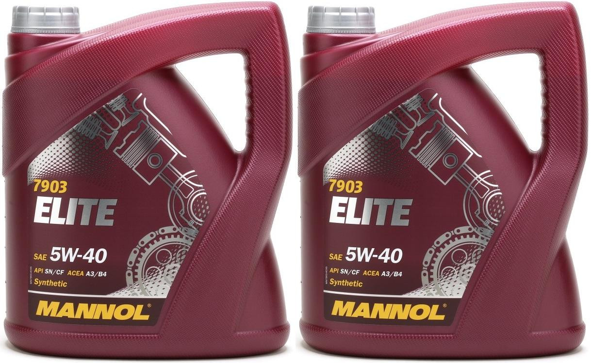 MANNOL Elite 5W-40 Motoröl 2x 4l = 8 Liter