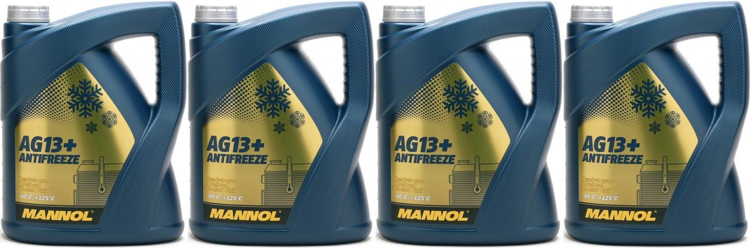 Mannol Kühlerfrostschutz Antifreeze AG13+ -40 Advanced Fertigmix 4x 5 = 20 Liter