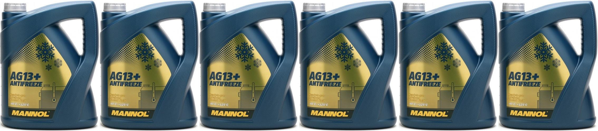 Mannol Kühlerfrostschutz Antifreeze AG13+ -40 Advanced Fertigmix 6x 5 = 30 Liter