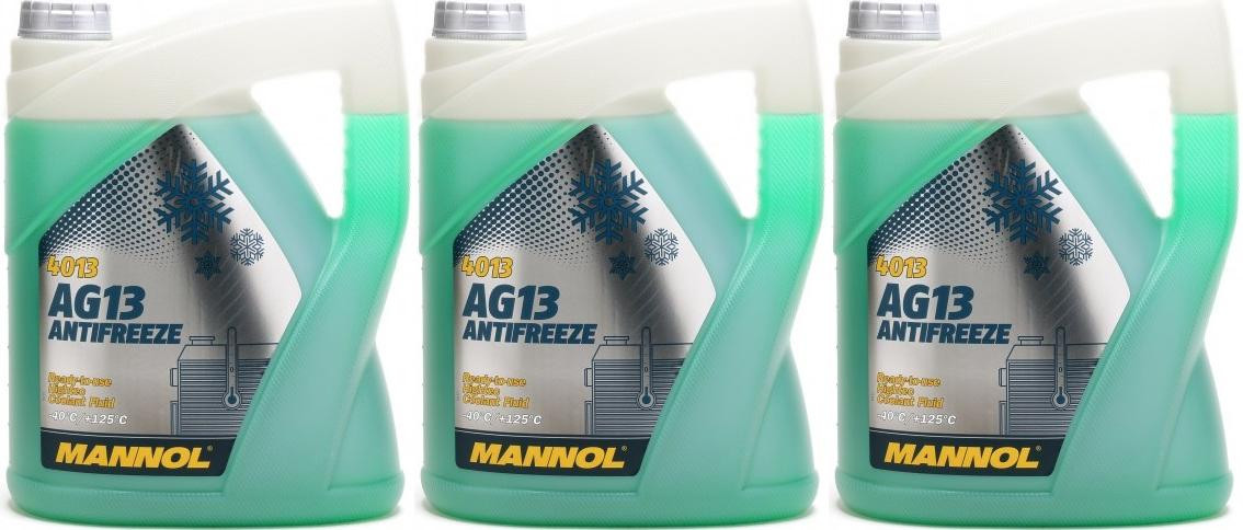 Mannol Kühlerfrostschutz Antifreeze AG13 -40 Hightec Fertigmischung 3x5=15 Liter