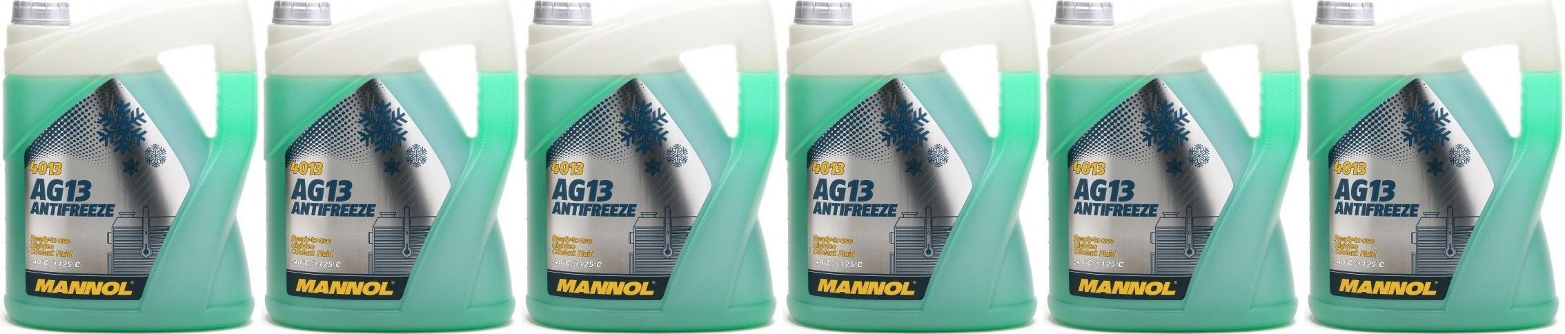 Mannol Kühlerfrostschutz Antifreeze AG13 -40 Hightec Fertigmischung 6x5=30 Liter