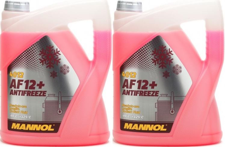 Mannol Kühlerfrostschutz Antifreeze AF12+ -40 longlife Fertigmix 2x 5 = 10 Liter