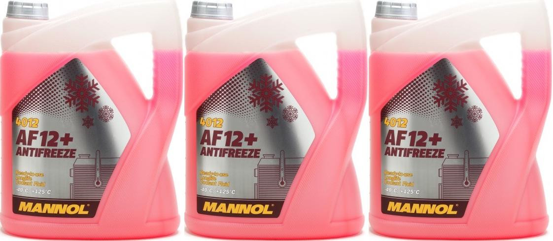 Mannol Kühlerfrostschutz Antifreeze AF12+ -40 longlife Fertigmix 3x 5 = 15 Liter