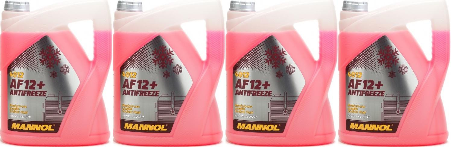 Mannol Kühlerfrostschutz Antifreeze AF12+ -40 longlife Fertigmix 4x 5 = 20 Liter