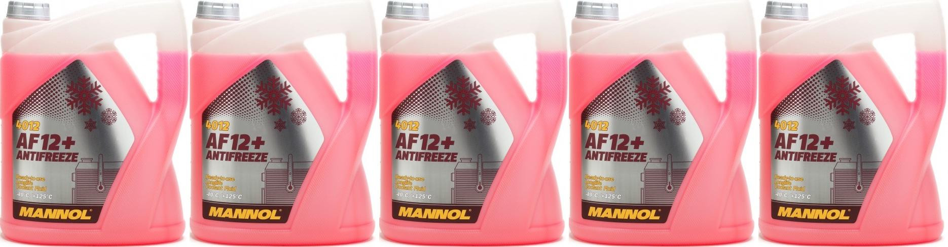Mannol Kühlerfrostschutz Antifreeze AF12+ -40 longlife Fertigmix 5x 5 = 25 Liter