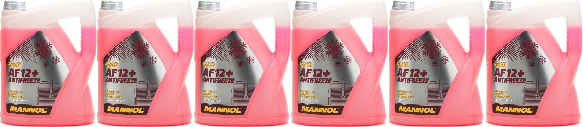 Mannol Kühlerfrostschutz Antifreeze AF12+ -40 longlife Fertigmix 6x 5 = 30 Liter