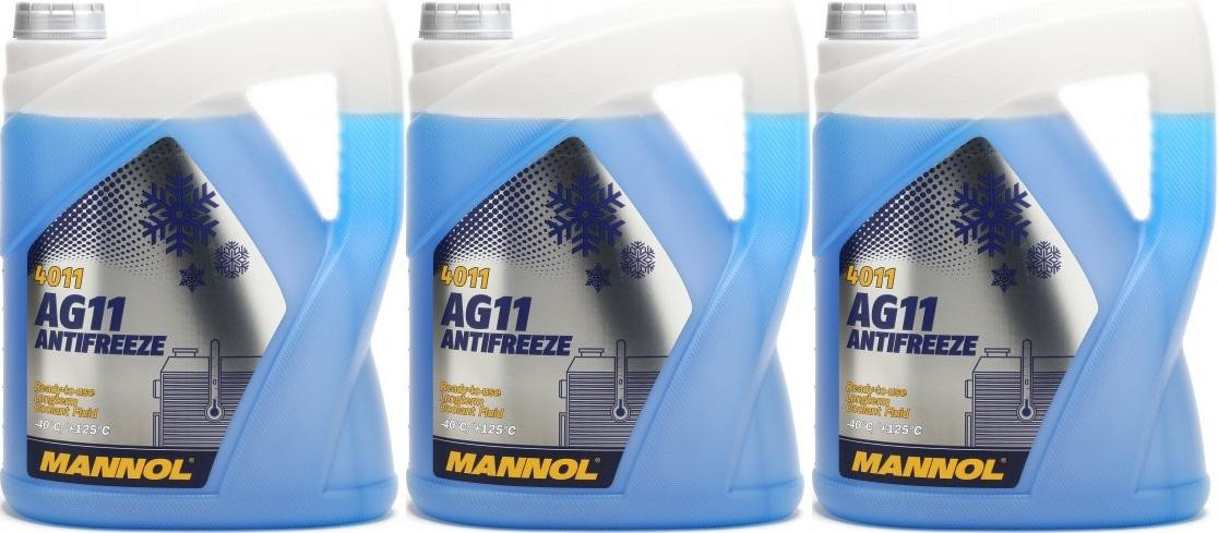 Mannol Kühlerfrostschutz Antifreeze AG11 -40 Fertigmischung 3x 5 = 15 Liter