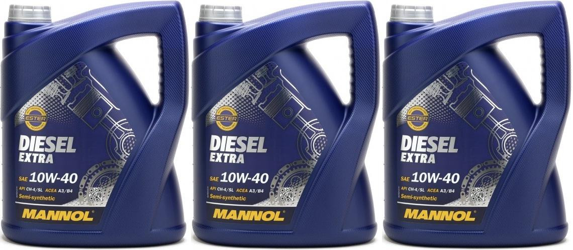 MANNOL Diesel Extra 10W-40 Motoröl 3x 5 = 15 Liter
