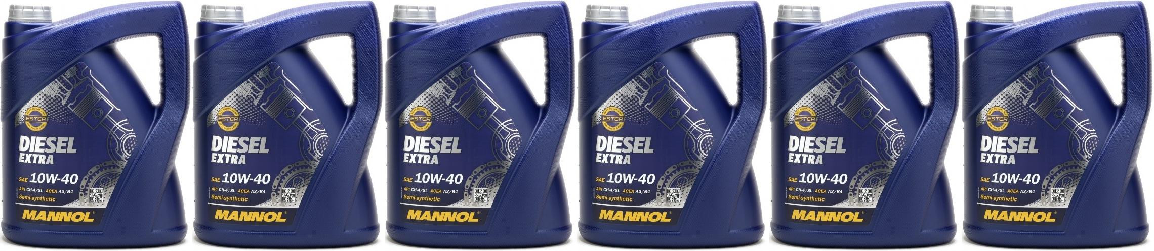 MANNOL Diesel Extra 10W-40 Motoröl 6x 5 = 30 Liter
