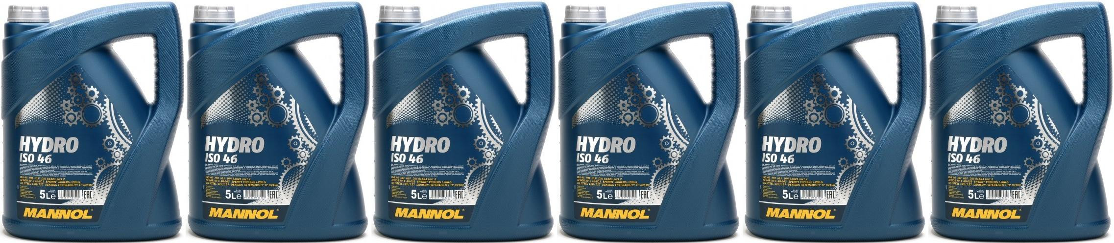 MANNOL Hydrauliköl Hydro HLP ISO 46 6x 5 = 30 Liter