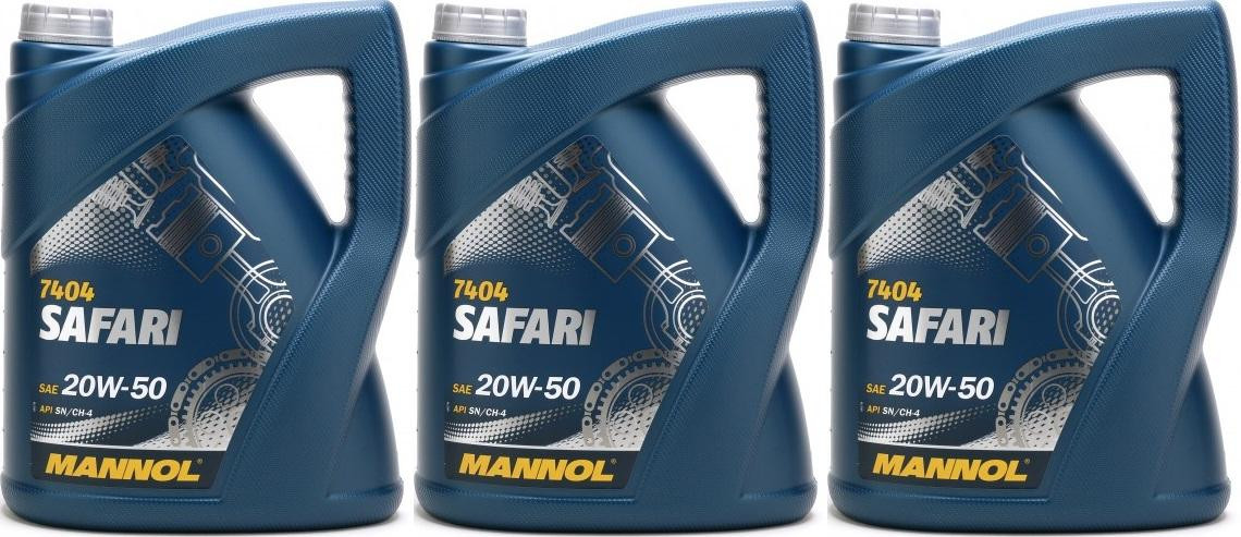 MANNOL Safari 20W-50 Motoröl 3x 5 = 15 Liter
