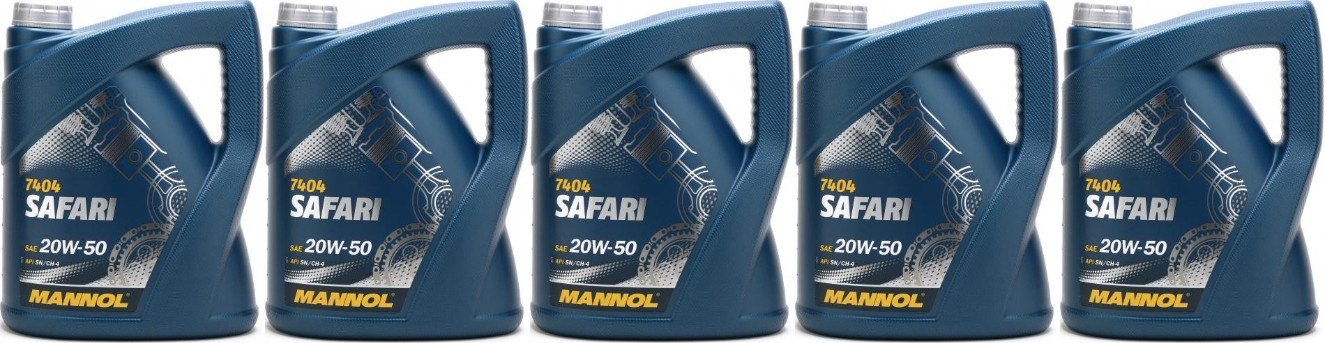 MANNOL Safari 20W-50 Motoröl 5x 5 = 25 Liter