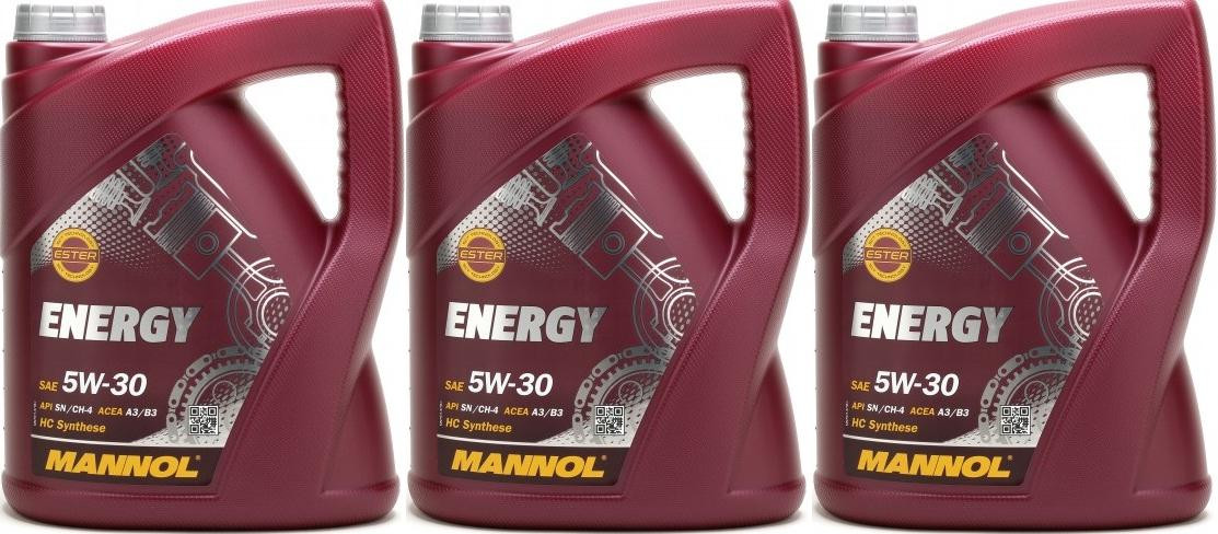 MANNOL Energy 5W-30 Motoröl 3x 5 = 15 Liter