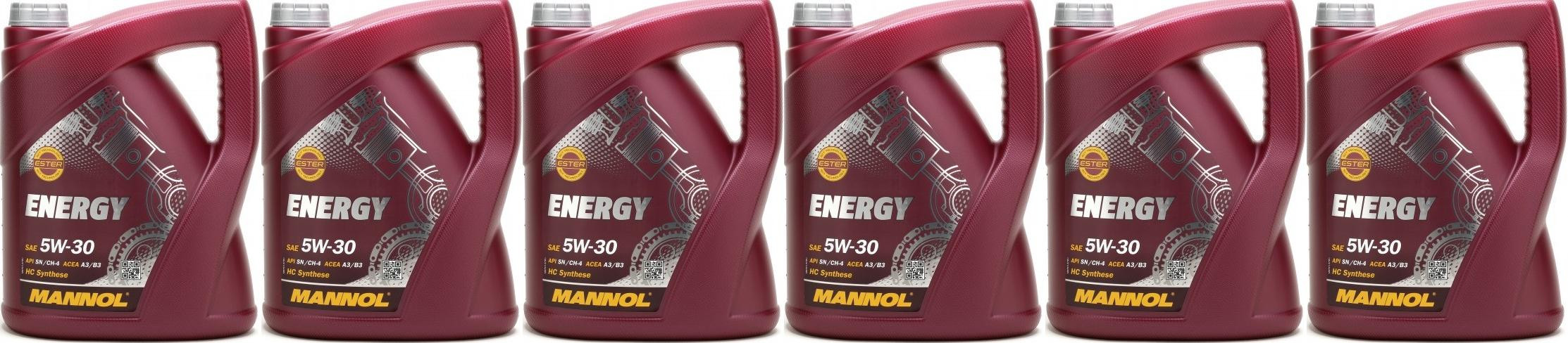 MANNOL Energy 5W-30 Motoröl 6x 5 = 30 Liter
