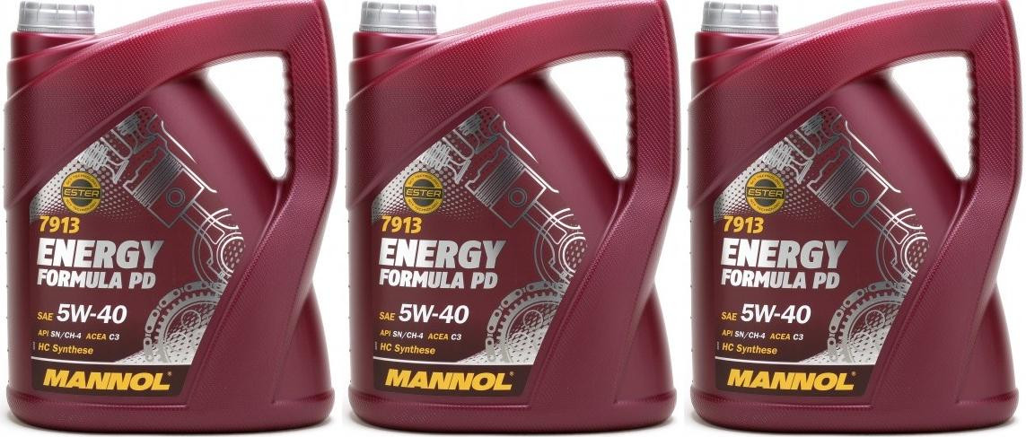 MANNOL Energy Formula PD 5W-40 Motoröl 3x 5 = 15 Liter