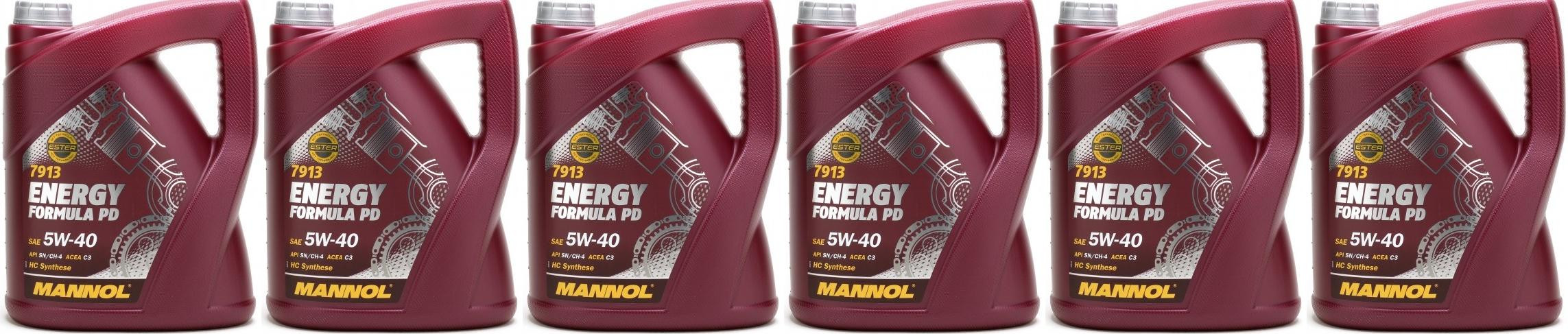 MANNOL Energy Formula PD 5W-40 Motoröl 6x 5 = 30 Liter